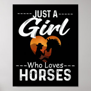 Affiche Juste Une Fille Qui Aime Les Chevaux Équitation Éq