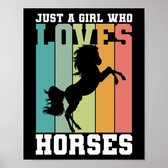 Affiche Juste une fille qui aime les chevaux | Horse Girl (Devant)