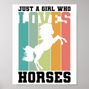 Affiche Juste une fille qui aime les chevaux Horse Girl