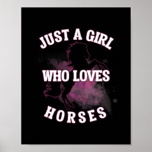 Affiche Juste Une Fille Qui Aime Les Chevaux Ride Athlétiq