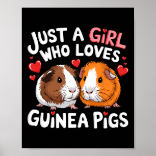 Affiche Juste Une Fille Qui Aime Les Cochons De Guinée Mig