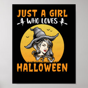 Affiche juste une fille qui aime les conceptions d'hallowe
