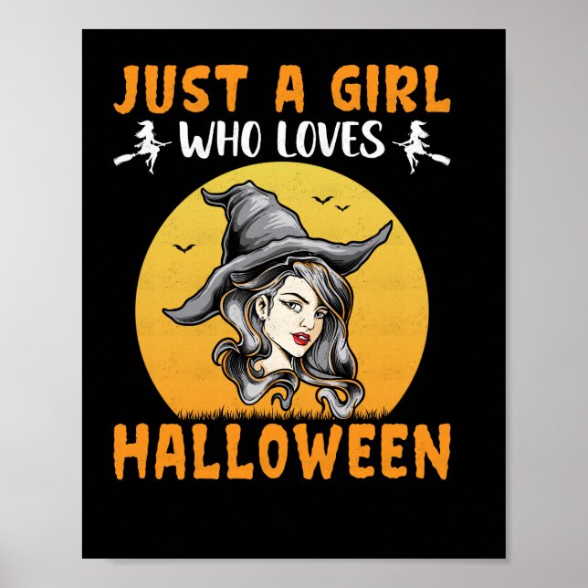 Affiche juste une fille qui aime les conceptions d'hallowe (Devant)