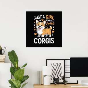 Affiche Juste Une Fille Qui Aime Les Corgis