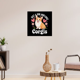 Affiche Juste une fille qui aime les Corgis