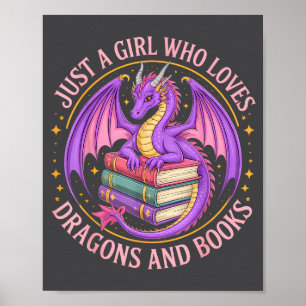 Affiche Juste Une Fille Qui Aime Les Dragons Et Les Livres