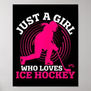 Affiche Juste une fille qui aime les filles de hockey sur