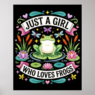 Affiche Juste une fille qui aime les grenouilles