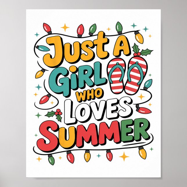 Affiche Juste Une Fille Qui Aime Les Hauts D'été Vibes D'é (Devant)