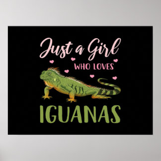 Affiche Juste Une Fille Qui Aime Les Iguanas