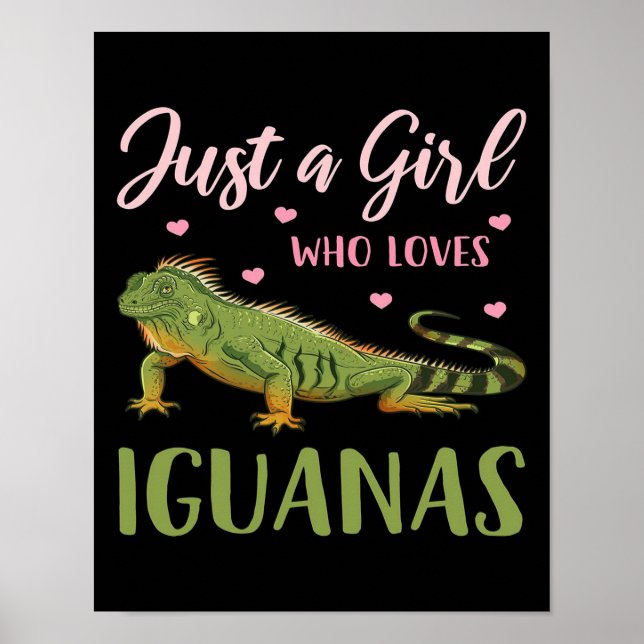 Affiche Juste Une Fille Qui Aime Les Iguanas (Devant)