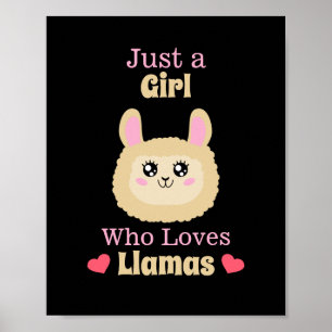 Affiche Juste une fille qui aime les lamas