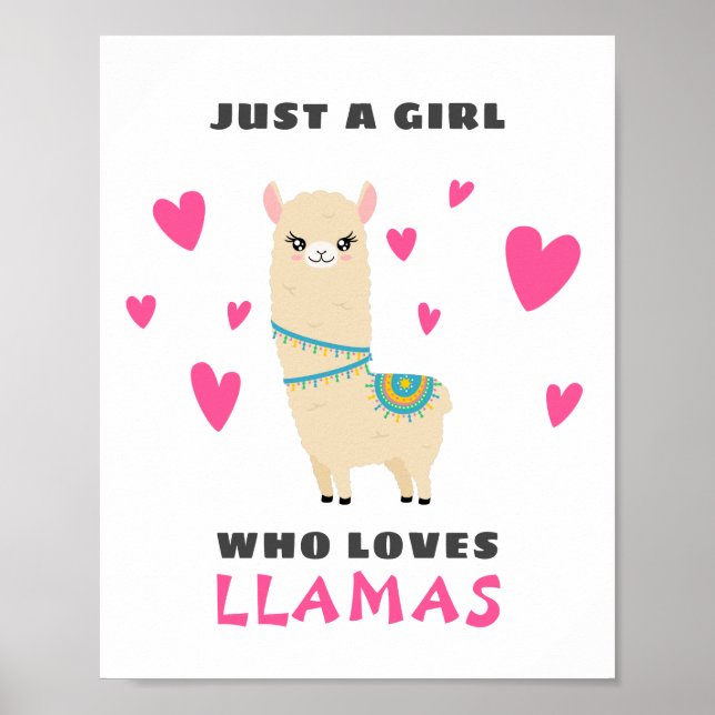Affiche Juste une fille qui aime les lamas (Devant)