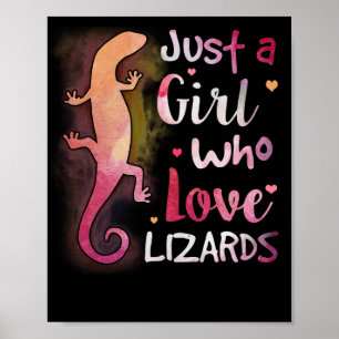 Affiche Juste Une Fille Qui Aime Les Lizards