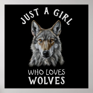Affiche Juste une fille qui aime les loups