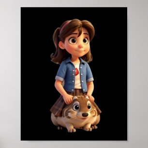 Affiche Juste une fille qui aime les marmottes