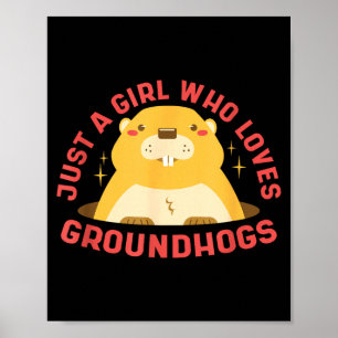 Affiche Juste une fille qui aime les marmottes - Joyeuse M