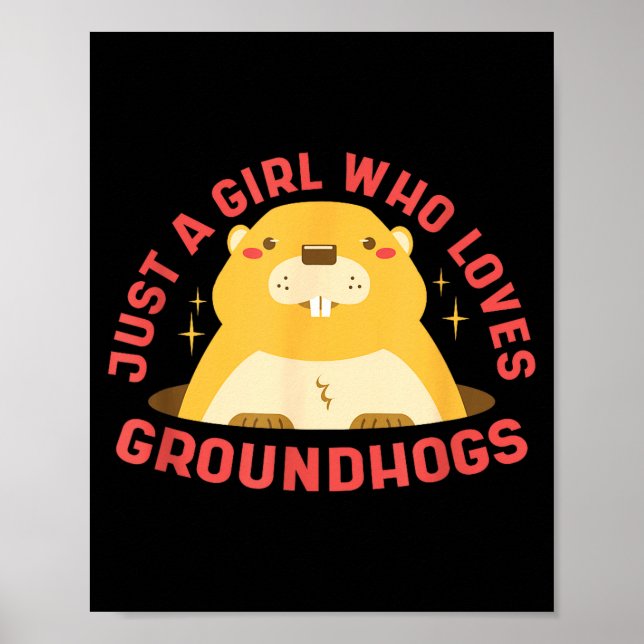Affiche Juste une fille qui aime les marmottes - Joyeuse M (Devant)