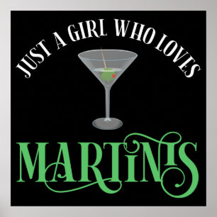 Affiche Juste Une Fille Qui Aime Les Martinis