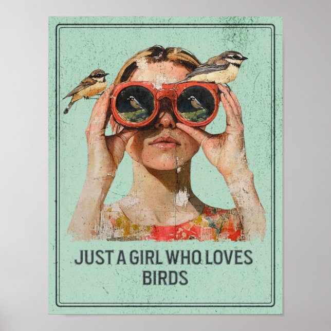 Affiche Juste une fille qui aime les oiseaux - Observation (Devant)