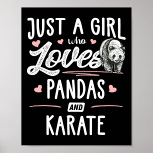 Affiche Juste Une Fille Qui Aime Les Pandas Et Karate Cade