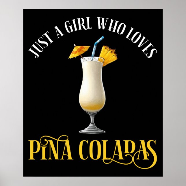 Affiche Juste Une Fille Qui Aime Les Pina Coladas (Devant)