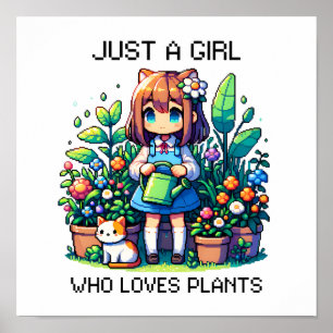 Affiche Juste une fille qui aime les Plantes
