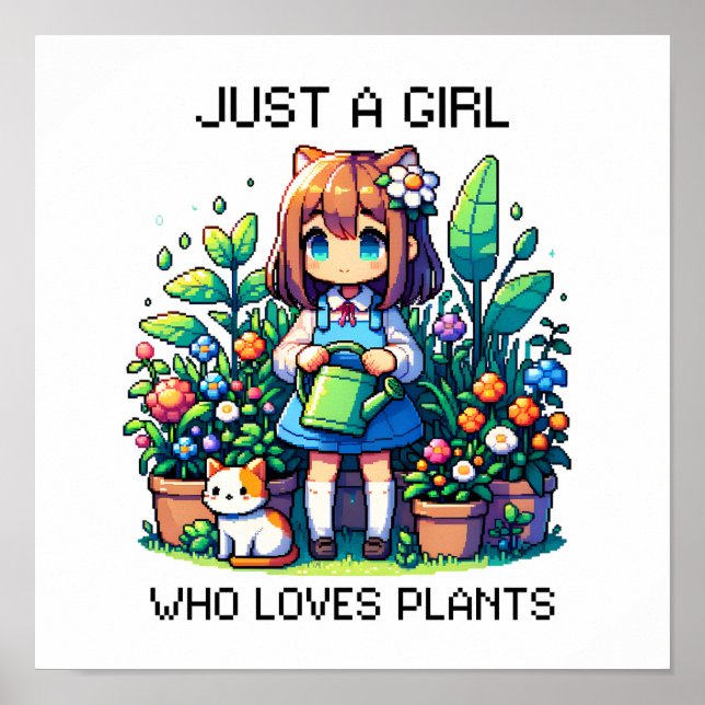 Affiche Juste une fille qui aime les Plantes (Devant)
