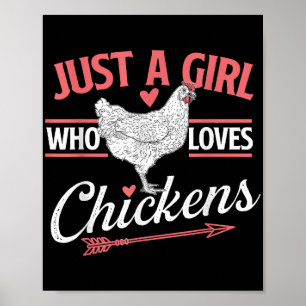 Affiche Juste Une Fille Qui Aime Les Poules - Amoureuse De