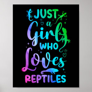 Affiche Juste Une Fille Qui Aime Les Reptiles Lizard Aquar