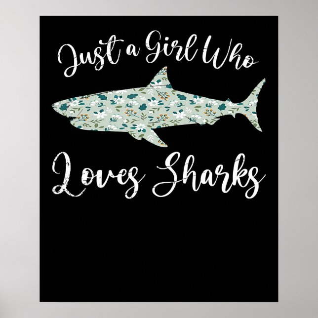 Affiche Juste une fille qui aime les requins - Dons le req (Devant)
