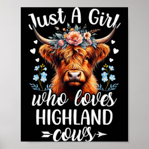 Affiche Juste une fille qui aime les vaches des Highlands