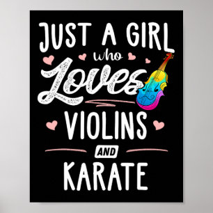 Affiche Juste Une Fille Qui Aime Les Violons Et Karate Cad