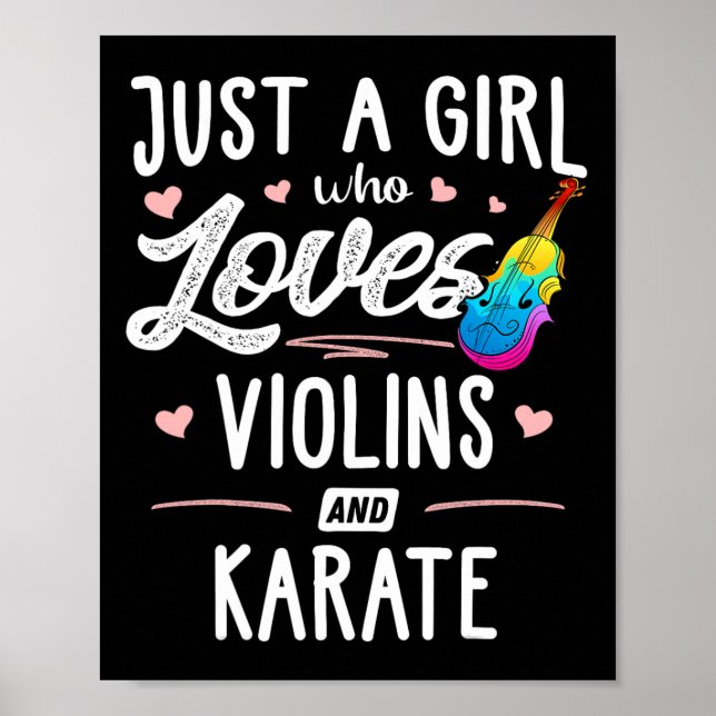 Affiche Juste Une Fille Qui Aime Les Violons Et Karate Cad (Devant)