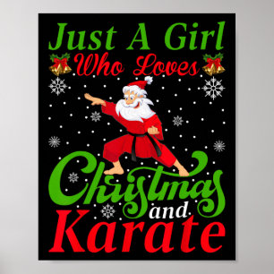 Affiche Juste Une Fille Qui Aime Noël Et Karate Noël Pour