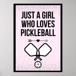 Affiche Juste Une Fille Qui Aime Pickleball Sporty Cool mi