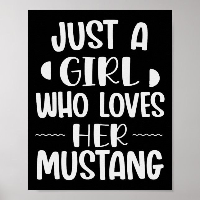 Affiche Juste Une Fille Qui Aime Ses Coureurs De Mustang H (Devant)
