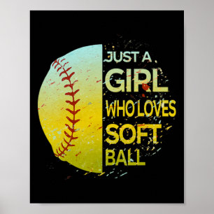 Affiche Juste une fille qui aime Softll - Design divisé Gr
