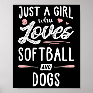 Affiche Juste Une Fille Qui Aime Softll Et Les Chiens