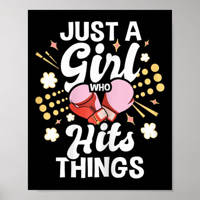 Affiche Juste Une Fille Qui Frappe Des Choses - Kickboxing (Devant)