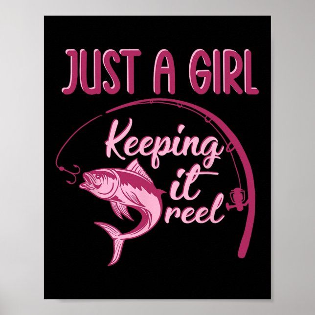 Affiche Juste Une Fille Qui Garde La Pêche De Fille De Pêc (Devant)