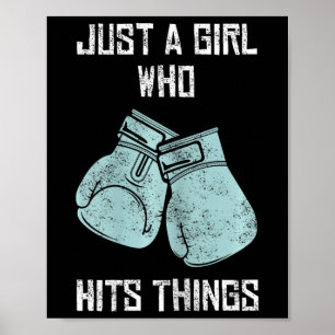 Affiche Juste Une Fille Qui Touche Des Choses En Boxe Des 