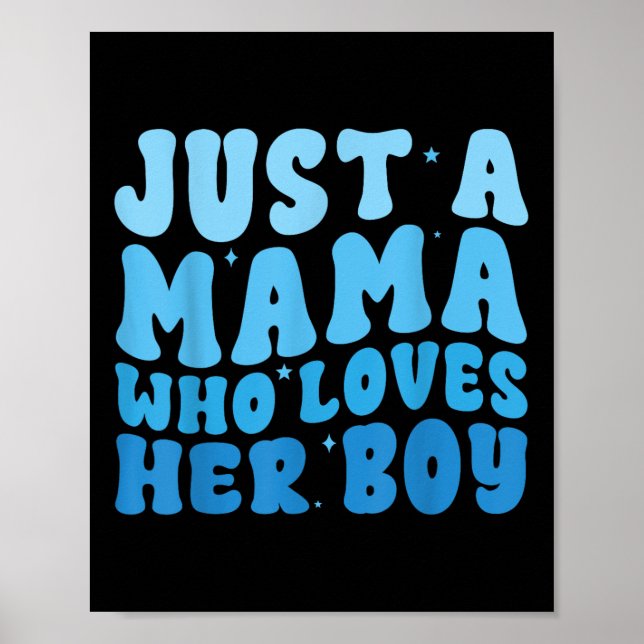 Affiche Juste Une Maman Qui Aime Son Garçon Fête Des Mères (Devant)