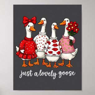 Affiche Juste une oie adorable, une oie mignonne et idiote