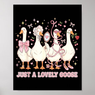 Affiche Juste une oie charmante Oies fantaisie Salutations