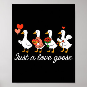 Affiche Juste une oie d'amour Canard de la Saint-Valentin