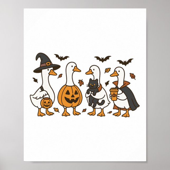 Affiche Juste Une Oie Éffrayante Halloween Goose Witch Si (Devant)