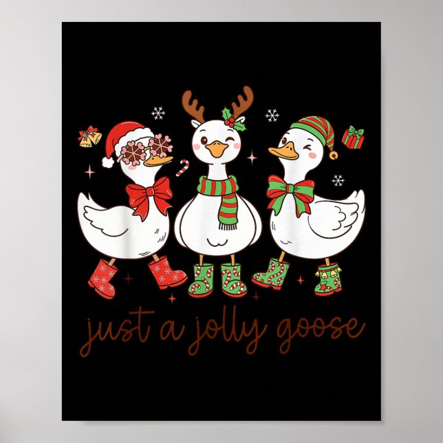Affiche Juste une oie joyeuse - Oie de Noël - Joyeuse Goos (Devant)