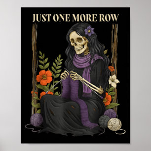 Affiche Juste une rangée de plus Crochet squelette Crochet