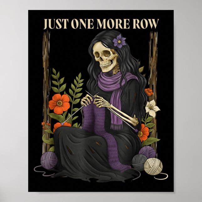 Affiche Juste une rangée de plus Crochet squelette Crochet (Devant)